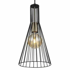 Lampes Vintages & Rétros-Luminaires Globo Lighting Suspension Globo MILLI Noir, 1 lumière
