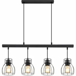 Luminaires Globo Lighting Suspension Globo MINA LED Noir, 4 lumières* Éclairage Led
