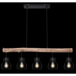 Lampes Vintages & Rétros-Luminaires Globo Lighting Suspension Globo MINA Noir, 5 lumières
