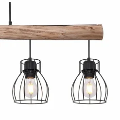 Lampes Vintages & Rétros-Luminaires Globo Lighting Suspension Globo MINA Noir, 5 lumières