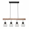Lampes Vintages & Rétros-Luminaires Globo Lighting Suspension Globo MINA Noir, 4 lumières