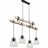 Luminaires Scandinaves-Luminaires Globo Lighting Suspension Globo MINA Noir, 4 lumières
