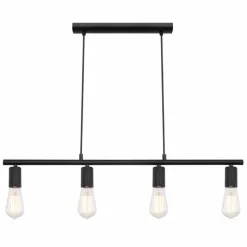 Lampes Vintages & Rétros-Luminaires Globo Lighting Suspension Globo MOSSABI Noir, 4 lumières