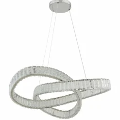 Luminaires Globo Lighting Suspension Globo MUCKY LED Chrome, 1 lumière* Suspensions