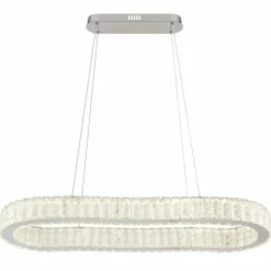 Luminaires Globo Lighting Suspension Globo MUCKY LED Chrome, 1 lumière, Télécommandes* Éclairage Led