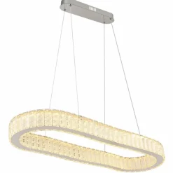 Luminaires Globo Lighting Suspension Globo MUCKY LED Chrome, 1 lumière, Télécommandes* Éclairage Led