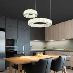 Luminaires Globo Lighting Suspension Globo MUCKY LED Chrome, 1 lumière, Télécommandes* Suspensions