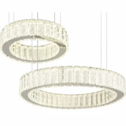 Luminaires Globo Lighting Suspension Globo MUCKY LED Chrome, 1 lumière, Télécommandes* Suspensions