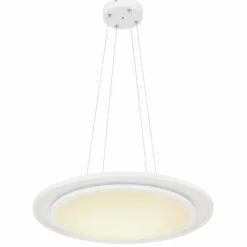 Luminaires Globo Lighting Suspension Globo MURPHY LED Blanc, 1 lumière, Télécommandes, Changeur de couleurs* Suspensions