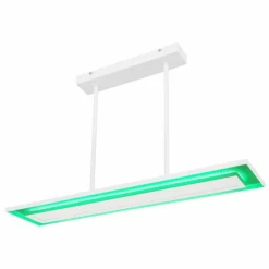 Luminaires Globo Lighting Suspension Globo MURPHY LED Blanc, 1 lumière, Télécommandes, Changeur de couleurs* Suspensions