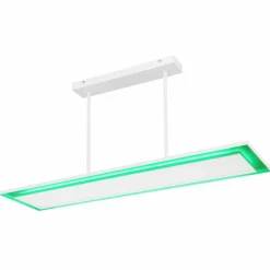 Luminaires Globo Lighting Suspension Globo MURPHY LED Blanc, 1 lumière, Télécommandes, Changeur de couleurs* Suspensions