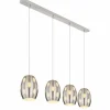 Luminaires Globo Lighting Suspension Globo NARRI Nickel mat, 4 lumières* Suspensions