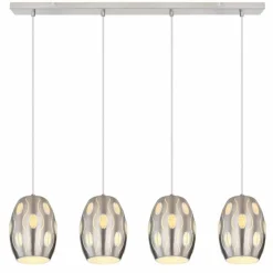 Luminaires Globo Lighting Suspension Globo NARRI Nickel mat, 4 lumières* Suspensions
