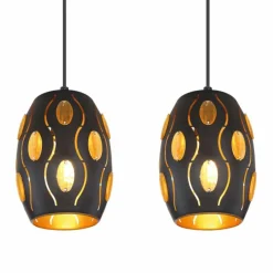 Luminaires Globo Lighting Suspension Globo NARRI Noir, 4 lumières* Suspensions