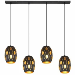 Luminaires Globo Lighting Suspension Globo NARRI Noir, 4 lumières* Suspensions