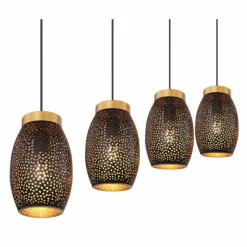 Lampe Turque-Luminaires Globo Lighting Suspension Globo NARRI Or, 4 lumières