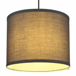 Lampes En Tissu-Luminaires Globo Lighting Suspension Globo NATHAN Noir, 1 lumière