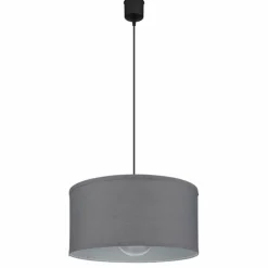 Lampes En Tissu-Luminaires Globo Lighting Suspension Globo NATHAN Noir, 1 lumière