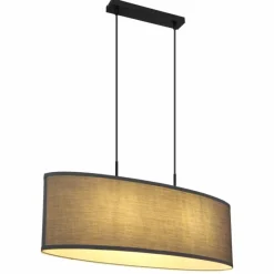 Lampes En Tissu-Luminaires Globo Lighting Suspension Globo NATHAN Noir, 2 lumières