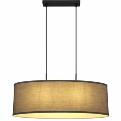 Lampes En Tissu-Luminaires Globo Lighting Suspension Globo NATHAN Noir, 2 lumières