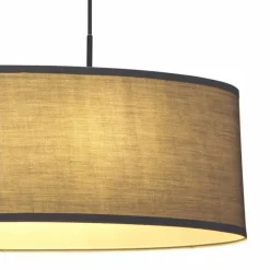 Lampes En Tissu-Luminaires Globo Lighting Suspension Globo NATHAN Noir, 2 lumières