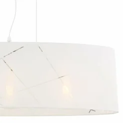 Lampes En Tissu-Luminaires Globo Lighting Suspension Globo NEMMO Argenté, 3 lumières