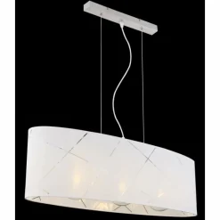 Lampes En Tissu-Luminaires Globo Lighting Suspension Globo NEMMO Argenté, 3 lumières