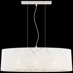 Lampes En Tissu-Luminaires Globo Lighting Suspension Globo NEMMO Argenté, 3 lumières