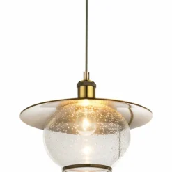Luminaires Antiques-Luminaires Globo Lighting Suspension Globo NEVIS Bronze, 1 lumière