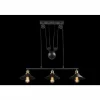 Lampes Industrielles-Luminaires Globo Lighting Suspension Globo Noir, 3 lumières