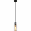 Suspension Verre Fumé-Luminaires Globo Lighting Suspension Globo Noir, 1 lumière