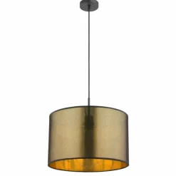 Lampes En Tissu-Luminaires Globo Lighting Suspension Globo NUGGY Noir, 1 lumière