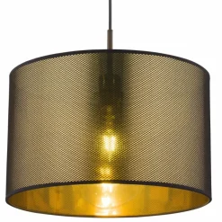 Lampes En Tissu-Luminaires Globo Lighting Suspension Globo NUGGY Noir, 1 lumière