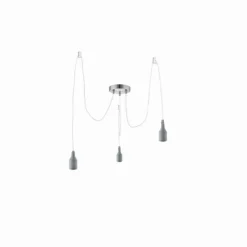 Luminaires Globo Lighting Suspension Globo OLIVER Gris, 3 lumières* Suspensions
