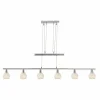 Luminaires Globo Lighting Suspension Globo OLLI LED Nickel mat, 6 lumières