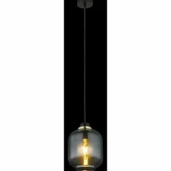 Suspension Verre Fumé-Luminaires Globo Lighting Suspension Globo OTHMAR Bronze, Noir, 1 lumière