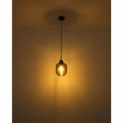 Suspension Verre Fumé-Luminaires Globo Lighting Suspension Globo OTHMAR Bronze, Noir, 1 lumière