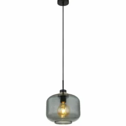 Suspension Verre Fumé-Luminaires Globo Lighting Suspension Globo OTHMAR Bronze, Noir, 1 lumière