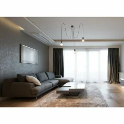 Luminaires Globo Lighting Suspension Globo OTTILIE Brun foncé, Nickel mat, 3 lumières* Suspensions