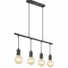 Luminaires Globo Lighting Suspension Globo OTTILIE Brun foncé, Nickel mat, 4 lumières* Suspensions