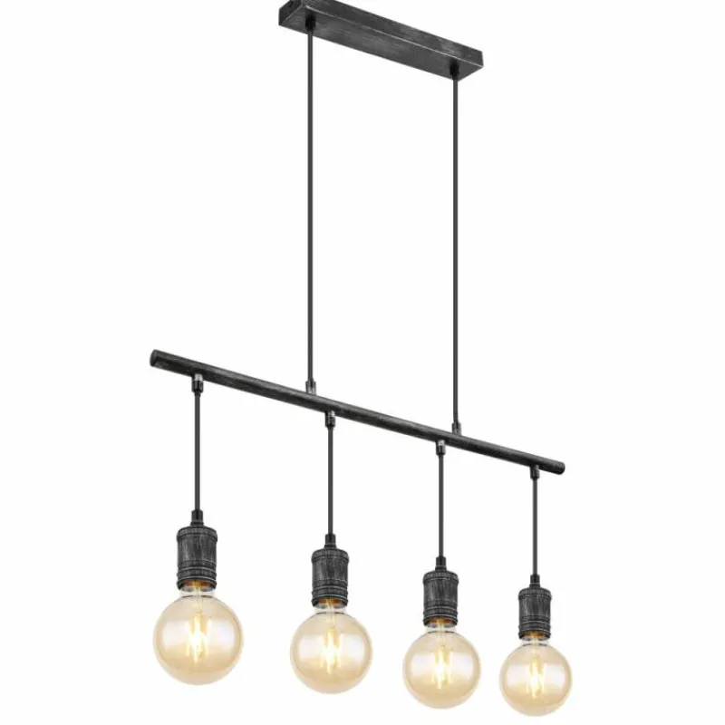 Luminaires Globo Lighting Suspension Globo OTTILIE Brun foncé, Nickel mat, 4 lumières* Suspensions