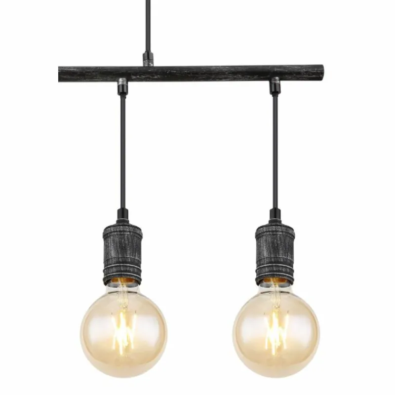 Luminaires Globo Lighting Suspension Globo OTTILIE Brun foncé, Nickel mat, 4 lumières* Suspensions