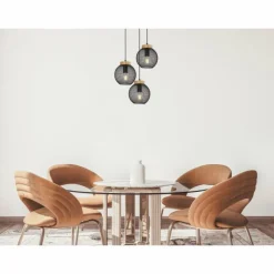 Luminaires Globo Lighting Suspension Globo PABLO Noir, 3 lumières* Suspensions
