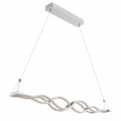 Luminaires Globo Lighting Suspension Globo PILLA LED Chrome, 1 lumière, Télécommandes