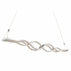 Luminaires Globo Lighting Suspension Globo PILLA LED Chrome, 1 lumière, Télécommandes