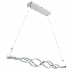 Luminaires Globo Lighting Suspension Globo PILLA LED Chrome, 1 lumière, Télécommandes