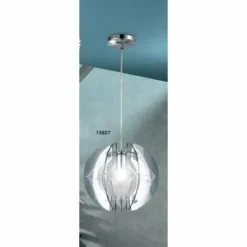 Lampes À Boules-Luminaires Globo Lighting Suspension Globo POLLUX Chrome, 1 lumière