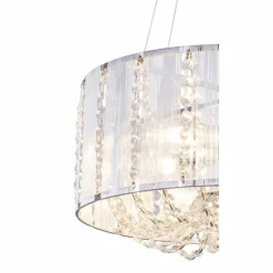 Luminaires Globo Lighting Suspension Globo RADAR Chrome, 4 lumières* Suspensions