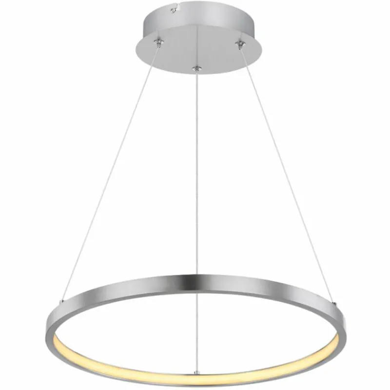 Luminaires Globo Lighting Suspension Globo RALPH LED Nickel mat, 1 lumière* Éclairage Led