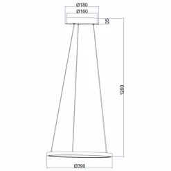 Luminaires Globo Lighting Suspension Globo RALPH LED Nickel mat, 1 lumière* Éclairage Led